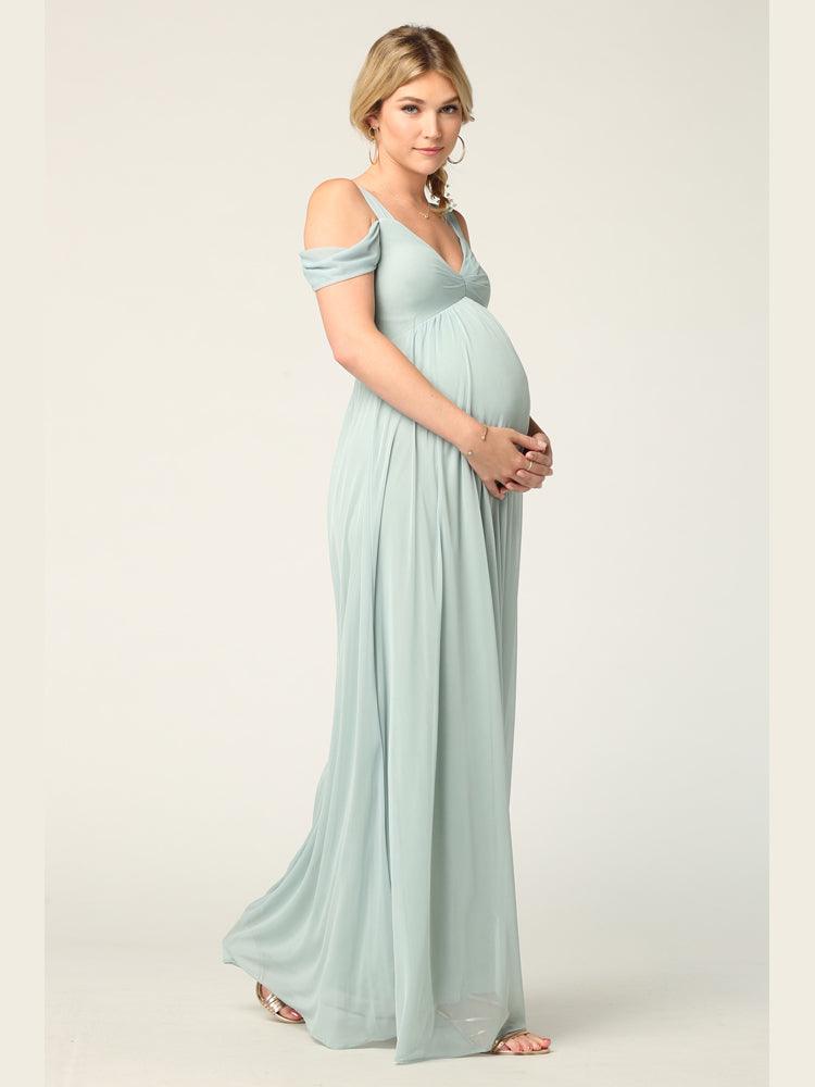 Long Off Shoulder Bridesmaids Dress