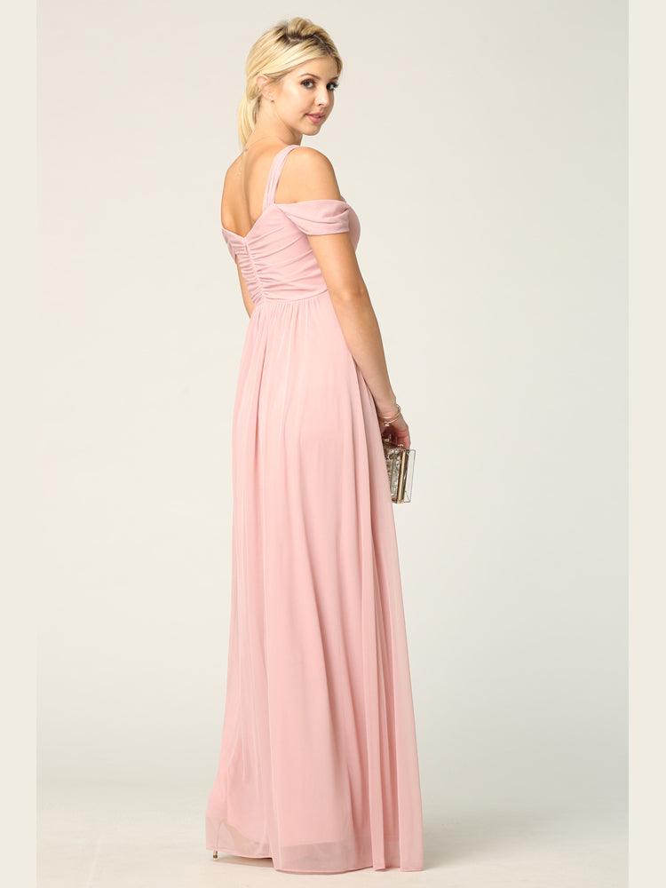 Long Off Shoulder Bridesmaids Dress