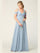 Long Off Shoulder Bridesmaids Dress - The Dress Outlet