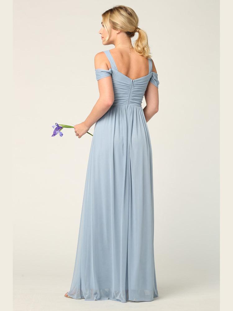 Long Off Shoulder Bridesmaids Dress