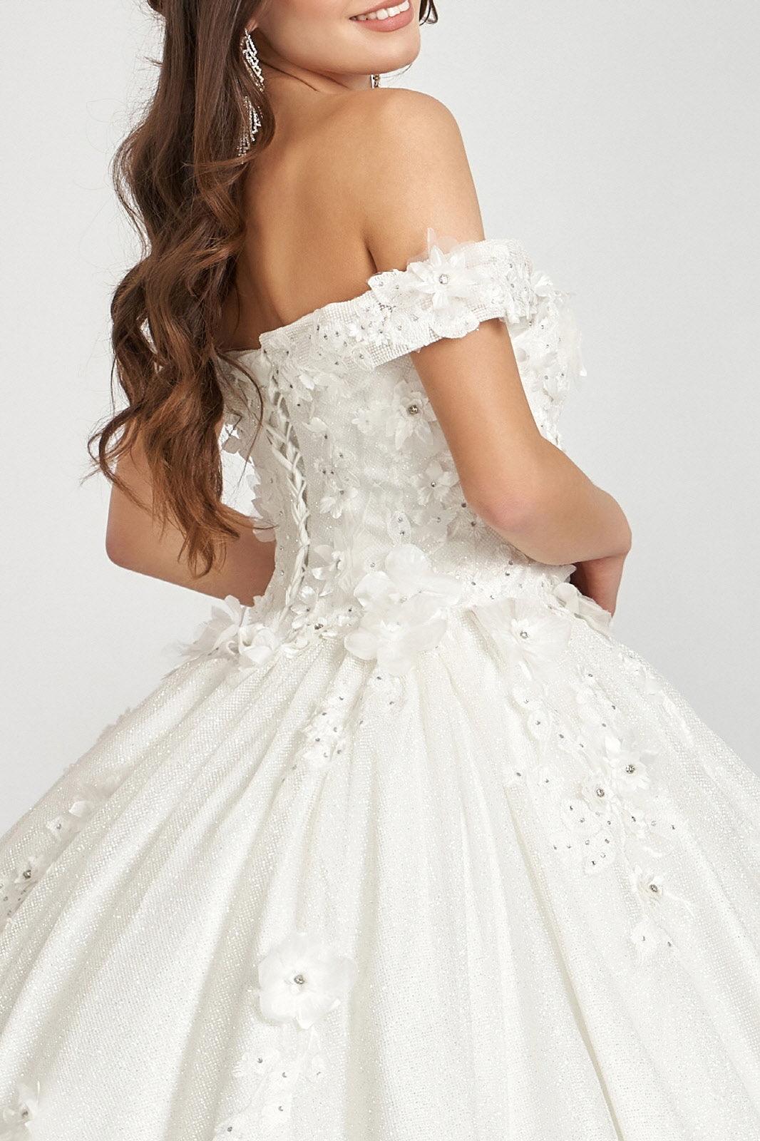 White off the deals shoulder quinceanera dresses