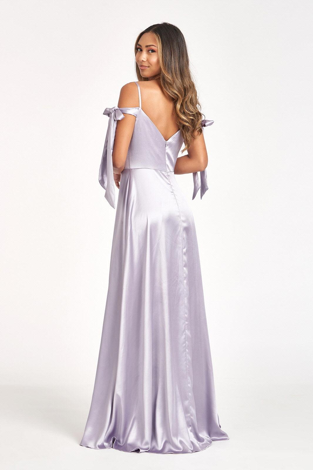 Long Off Shoulder Formal Bridesmaid Dress - The Dress Outlet