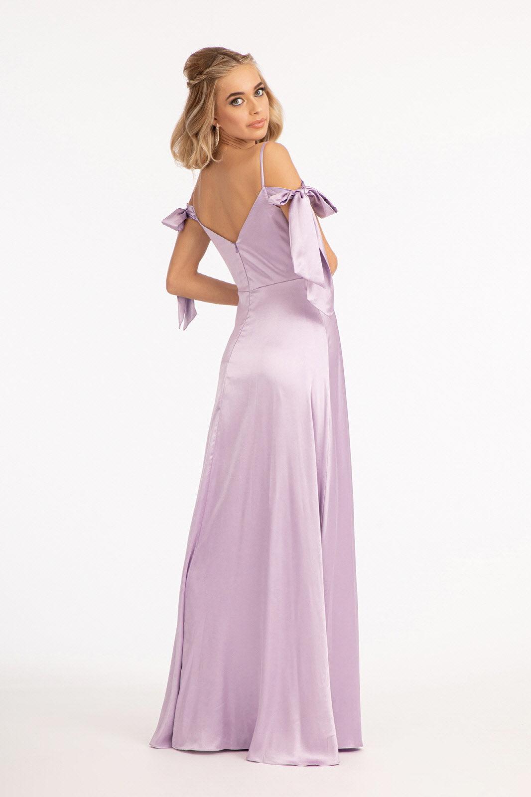 Long Off Shoulder Formal Bridesmaid Dress - The Dress Outlet