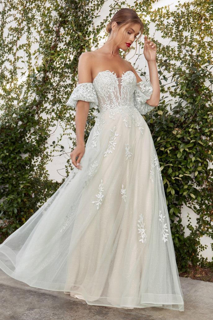 Andrea & Leo A1046 Long Off Shoulder Formal Prom Dress