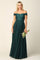 Long Off Shoulder Lace Bodice Bridesmaids Dress - The Dress Outlet