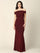 Long Off Shoulder Metallic Fitted Formal Dress - The Dress Outlet