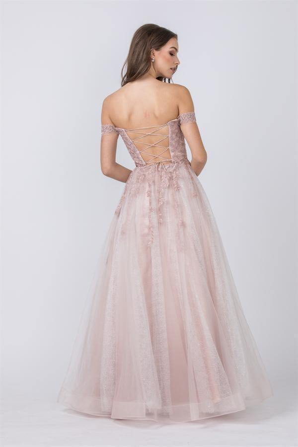 Long Off Shoulder Prom Dress Sale - The Dress Outlet