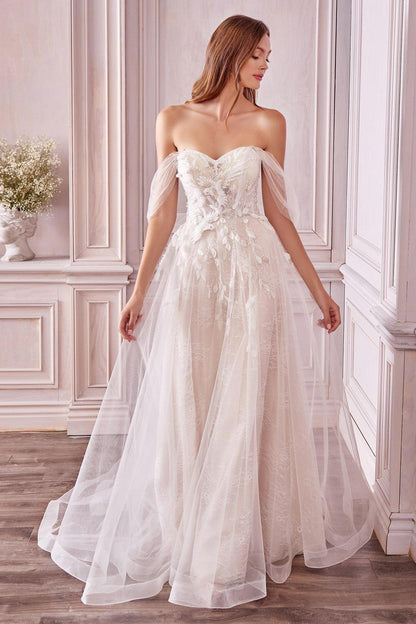 Andrea & Leo CDA0822 Long Off Shoulder Dress Bridal Sale