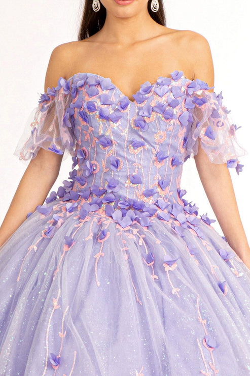 Tiffany Long Quinceanera Dress Glitter Mesh Ball Gown for $536.99 – The ...