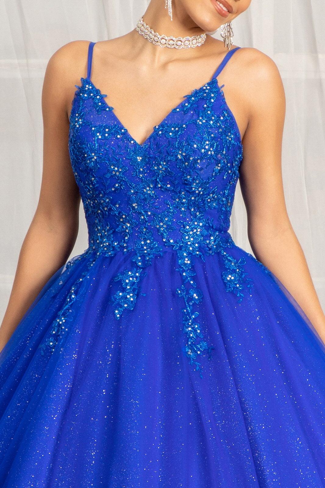 Long Quinceanera Dress Spaghetti Strap Ball Gown