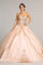 Long Quinceanera Dress Strapless Glitter Ball Gown - The Dress Outlet