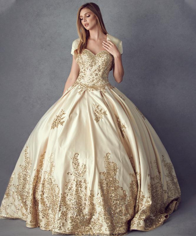 Long Quinceanera Dress Sweet 16 Ball Gown - The Dress Outlet
