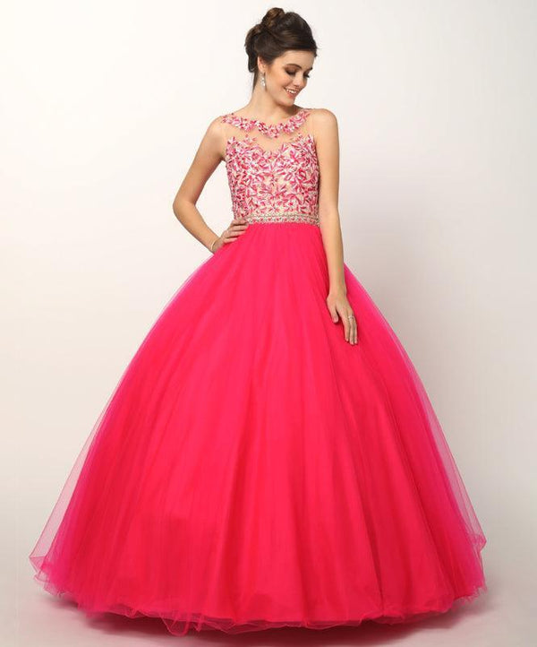 Long Quinceanera Dress Sweet 16 Floral Ball Gown Sale