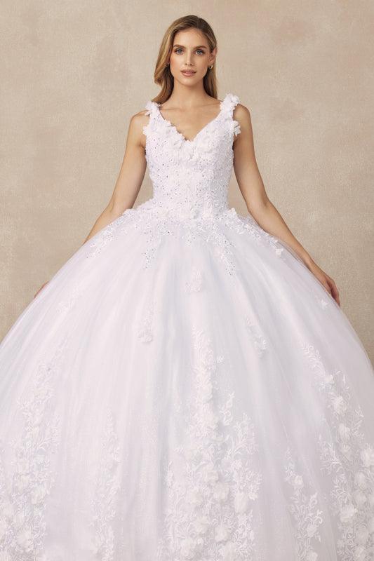 Long Quinceanera Sleeveless Ball Gown - The Dress Outlet