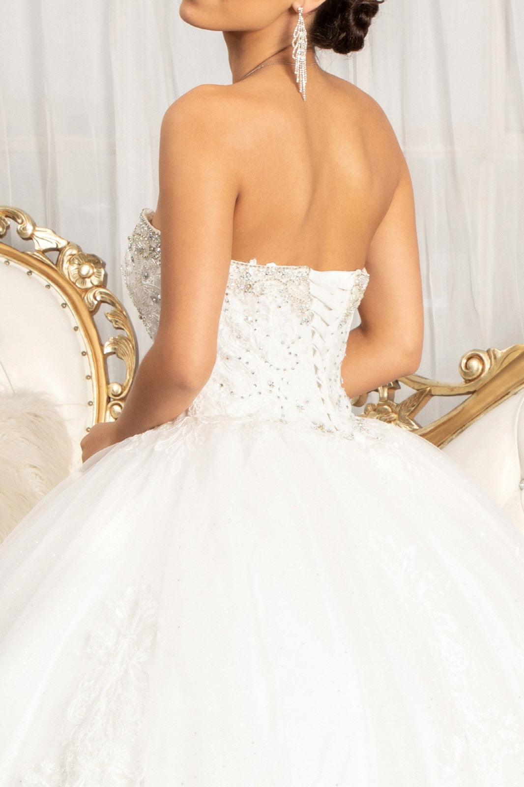 Long Quinceanera Strapless Sweetheart Ball Gown - The Dress Outlet