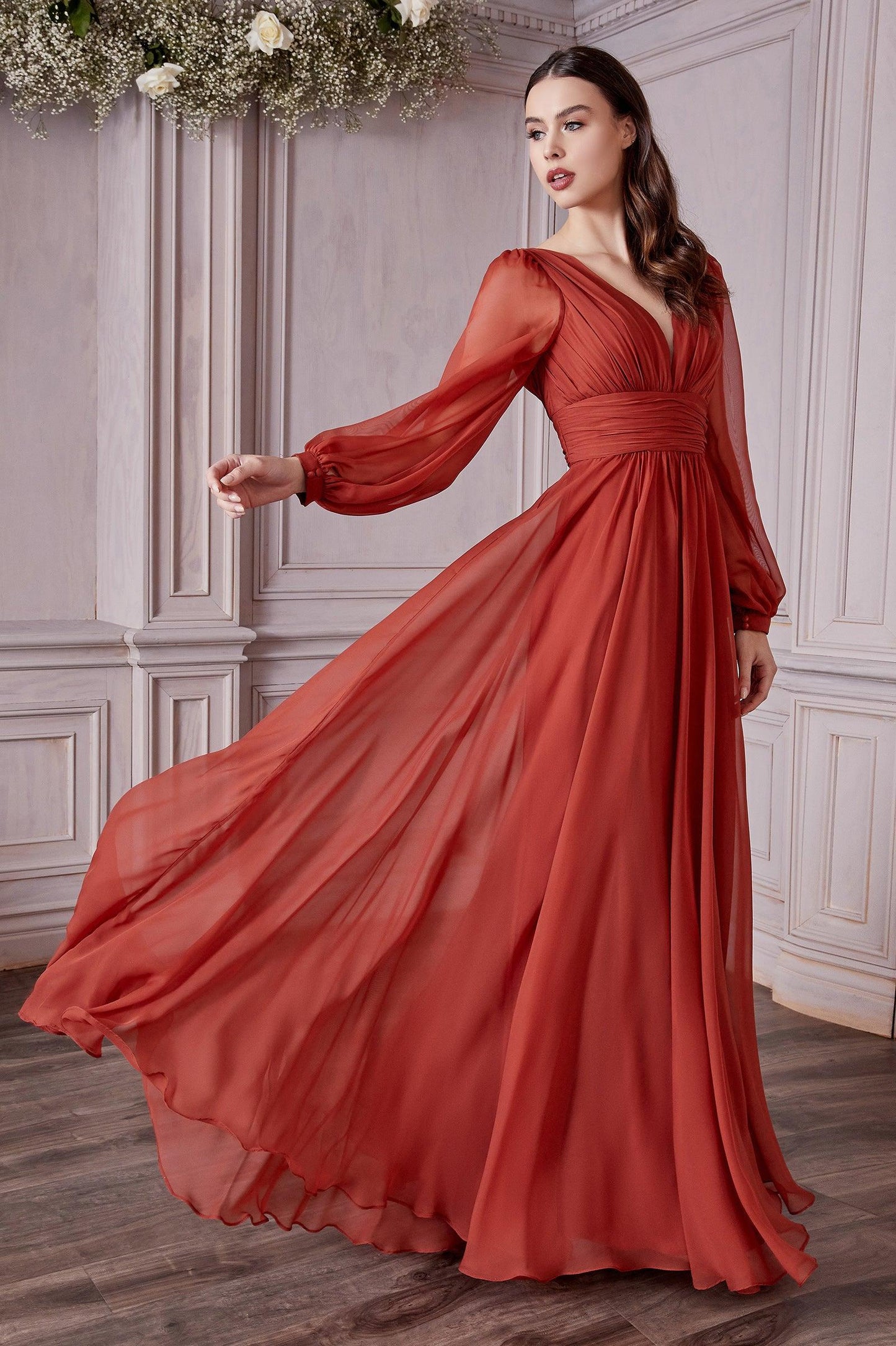 Full Sleeve Long Formal Dress Sienna