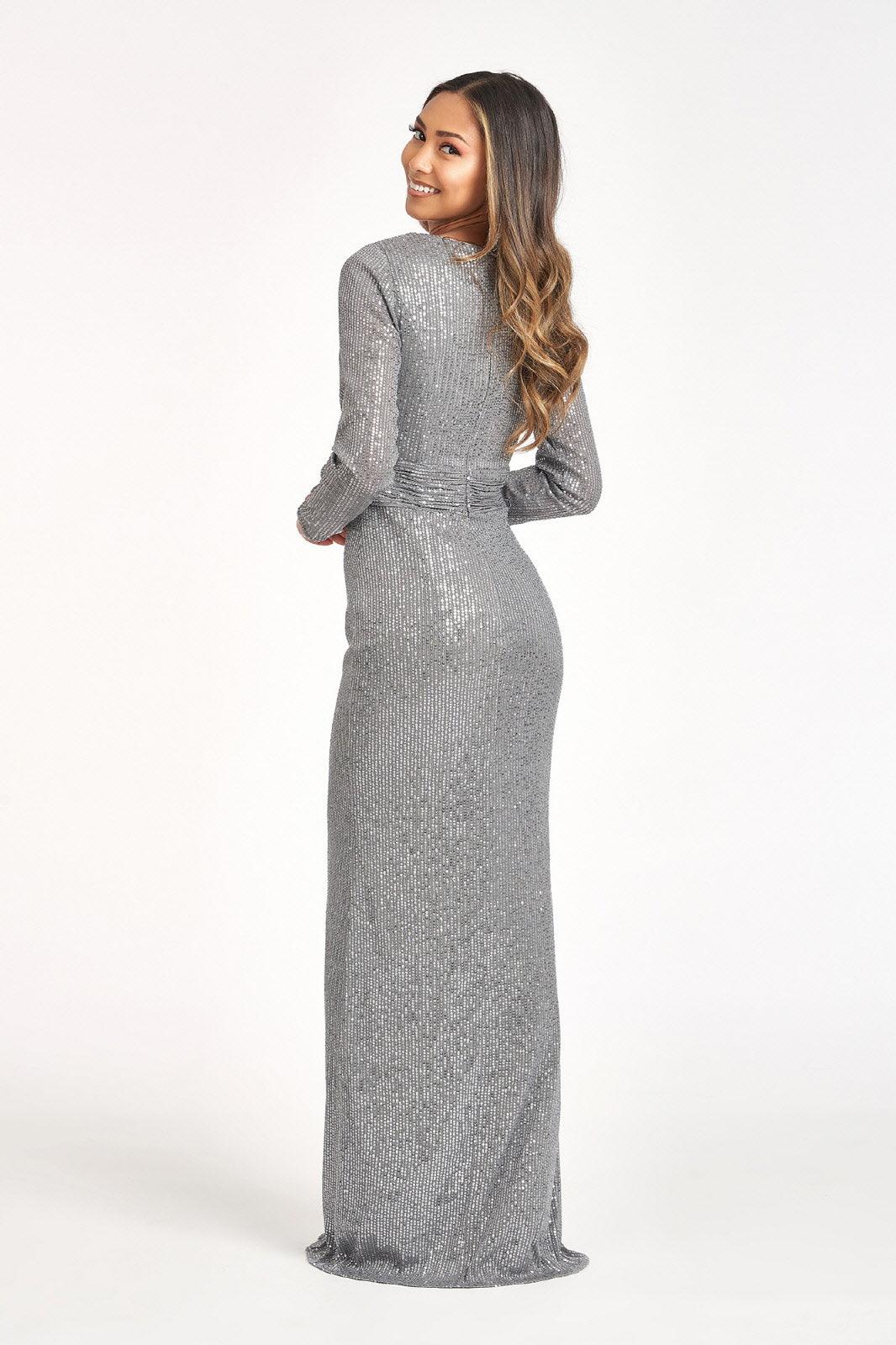 Long Sleeve Formal Mermaid Evening Dress - The Dress Outlet