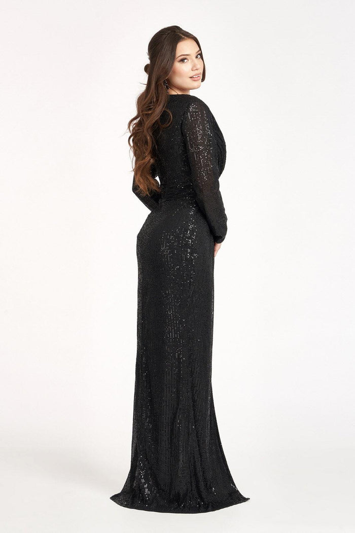 Long Sleeve Formal Mermaid Evening Dress - The Dress Outlet