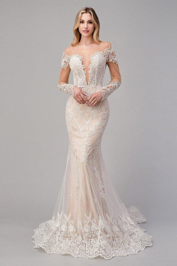 Andrea & Leo A1022 Long Sleeve Lace Bridal Wedding Gown Sale