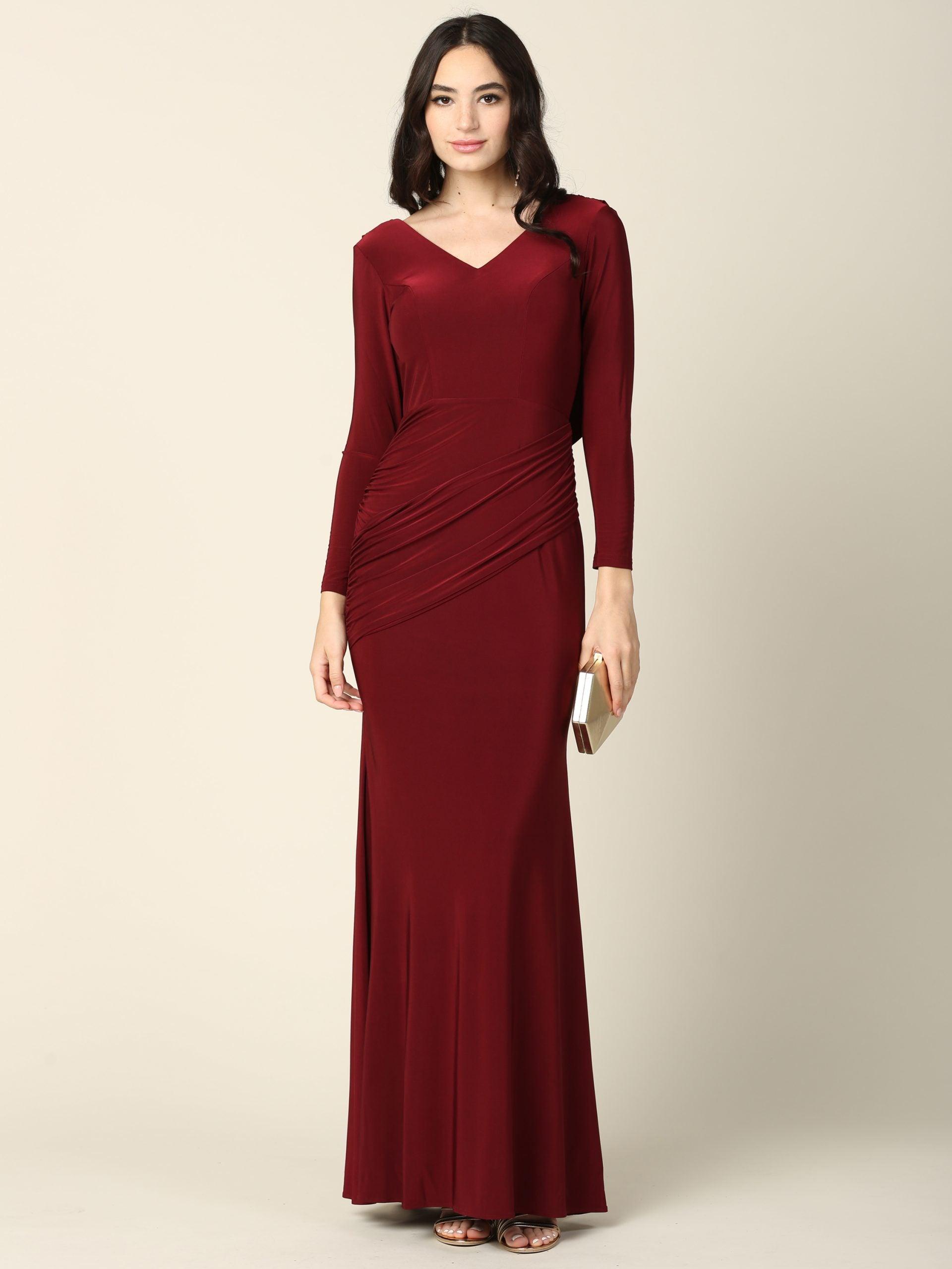 Long Sleeve Mother of the Bride Formal Dress