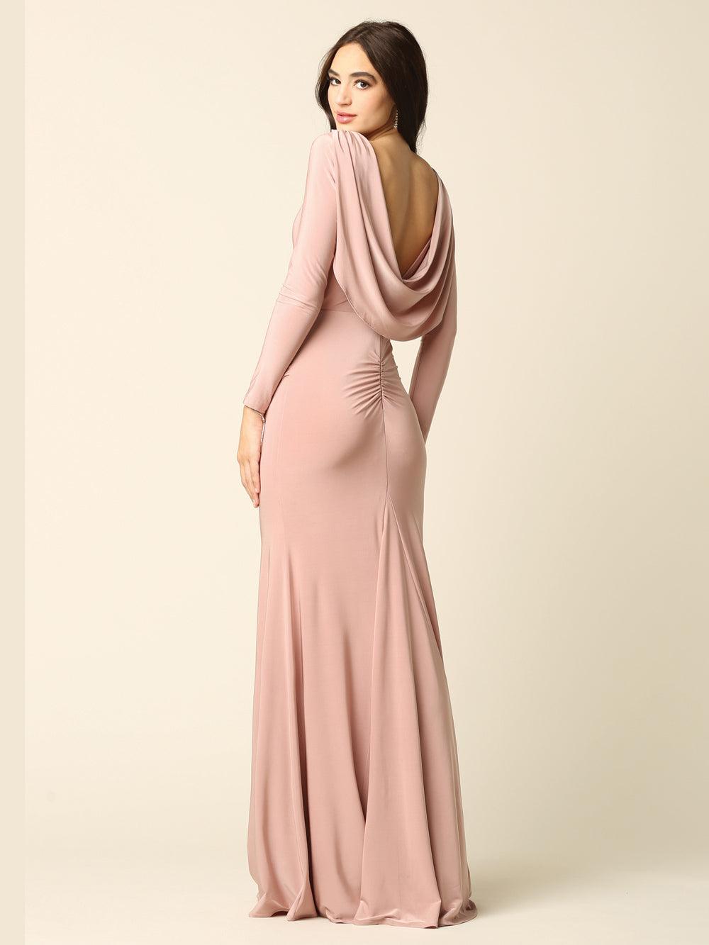 Long Sleeve Mother of the Bride Formal Dress - The Dress Outlet