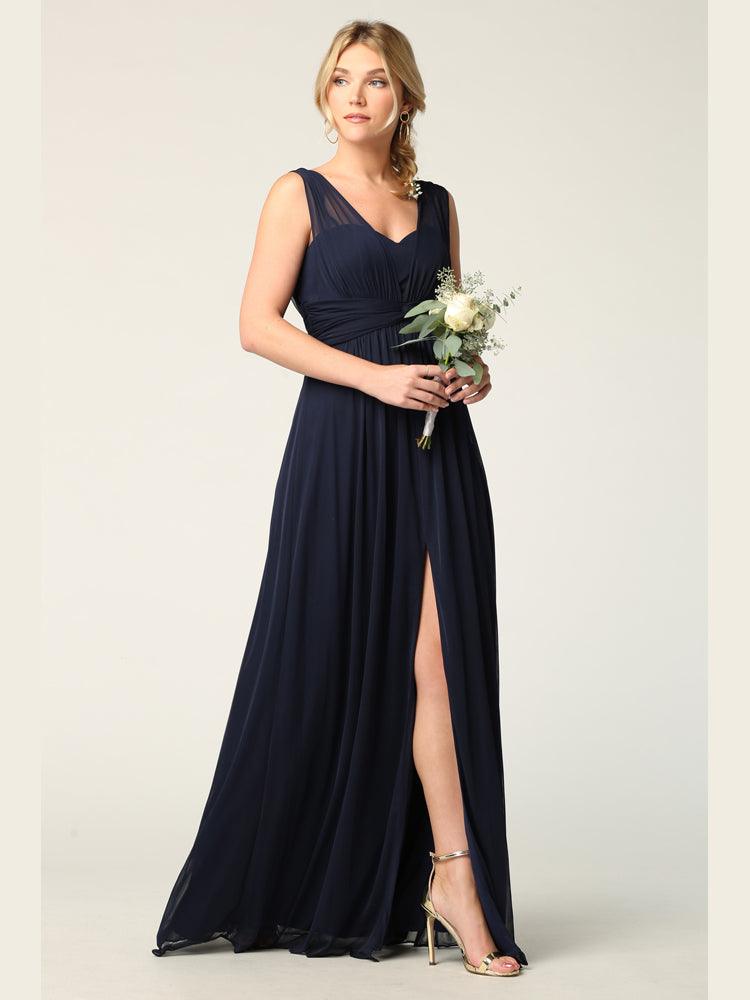 Long Sleeveless Bridesmaids Dress