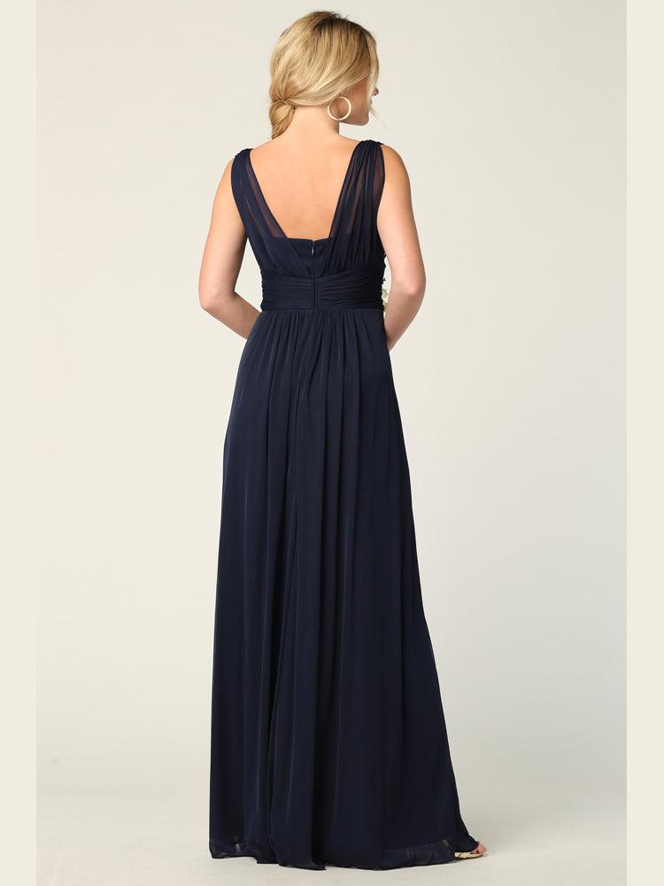Long Sleeveless Bridesmaids Dress