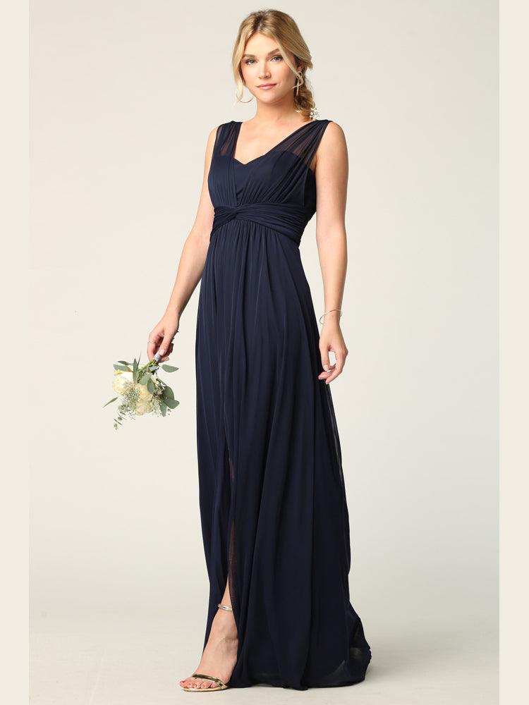 Long Sleeveless Bridesmaids Dress