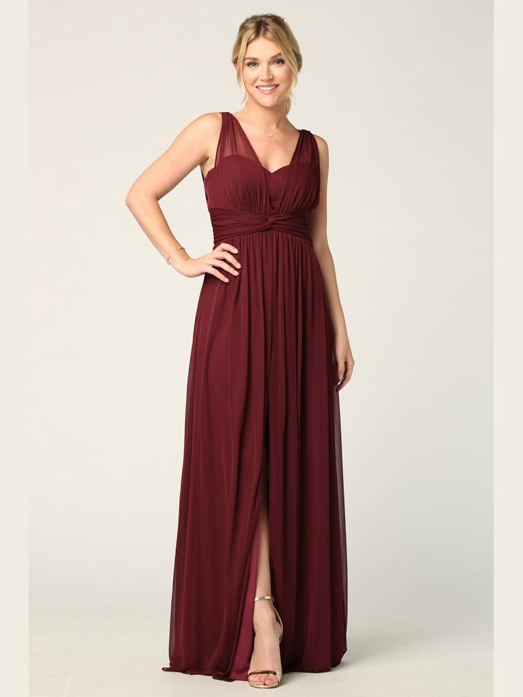 Long Sleeveless Bridesmaids Dress