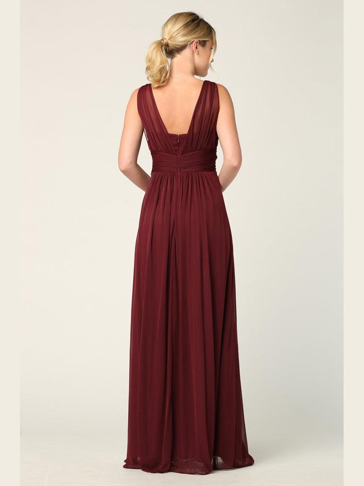 Long Sleeveless Bridesmaids Dress