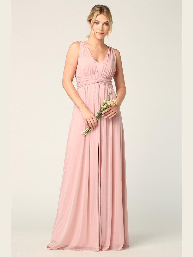 Long Sleeveless Bridesmaids Dress