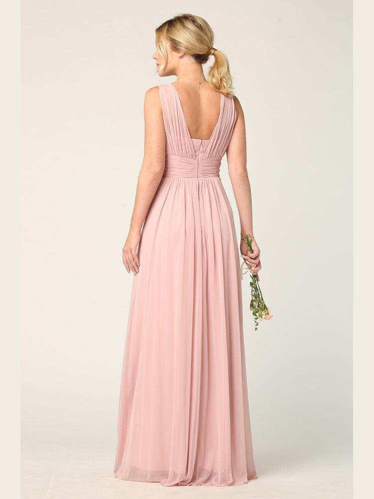 Long Sleeveless Bridesmaids Dress
