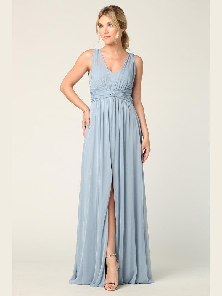 Long Sleeveless Bridesmaids Dress