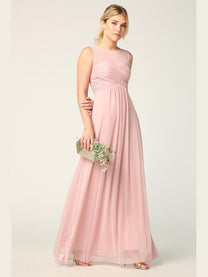 Long Sleeveless Bridesmaids Stretch Chiffon Dress for $78.99 – The ...
