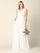 Long Sleeveless Chiffon Simple Wedding Dress - The Dress Outlet