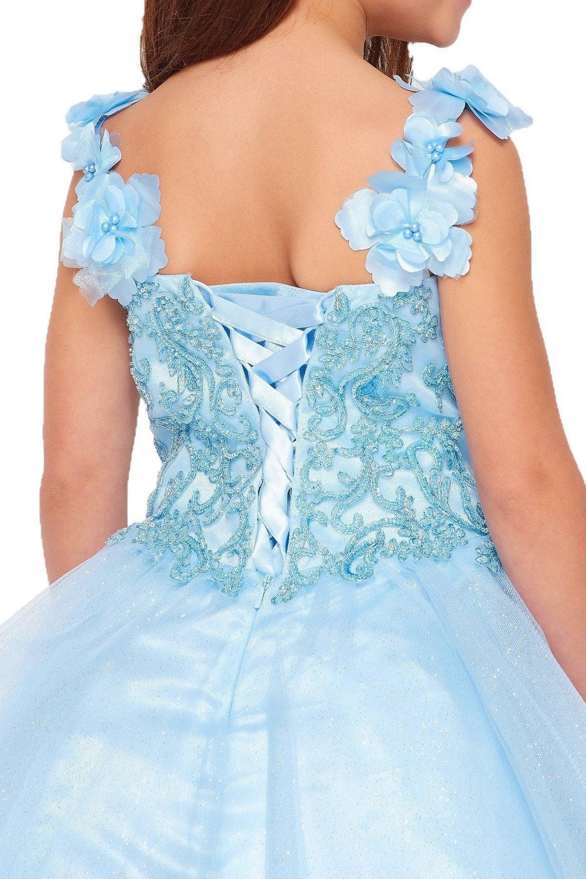 Long Sleeveless Flower Girls Dress