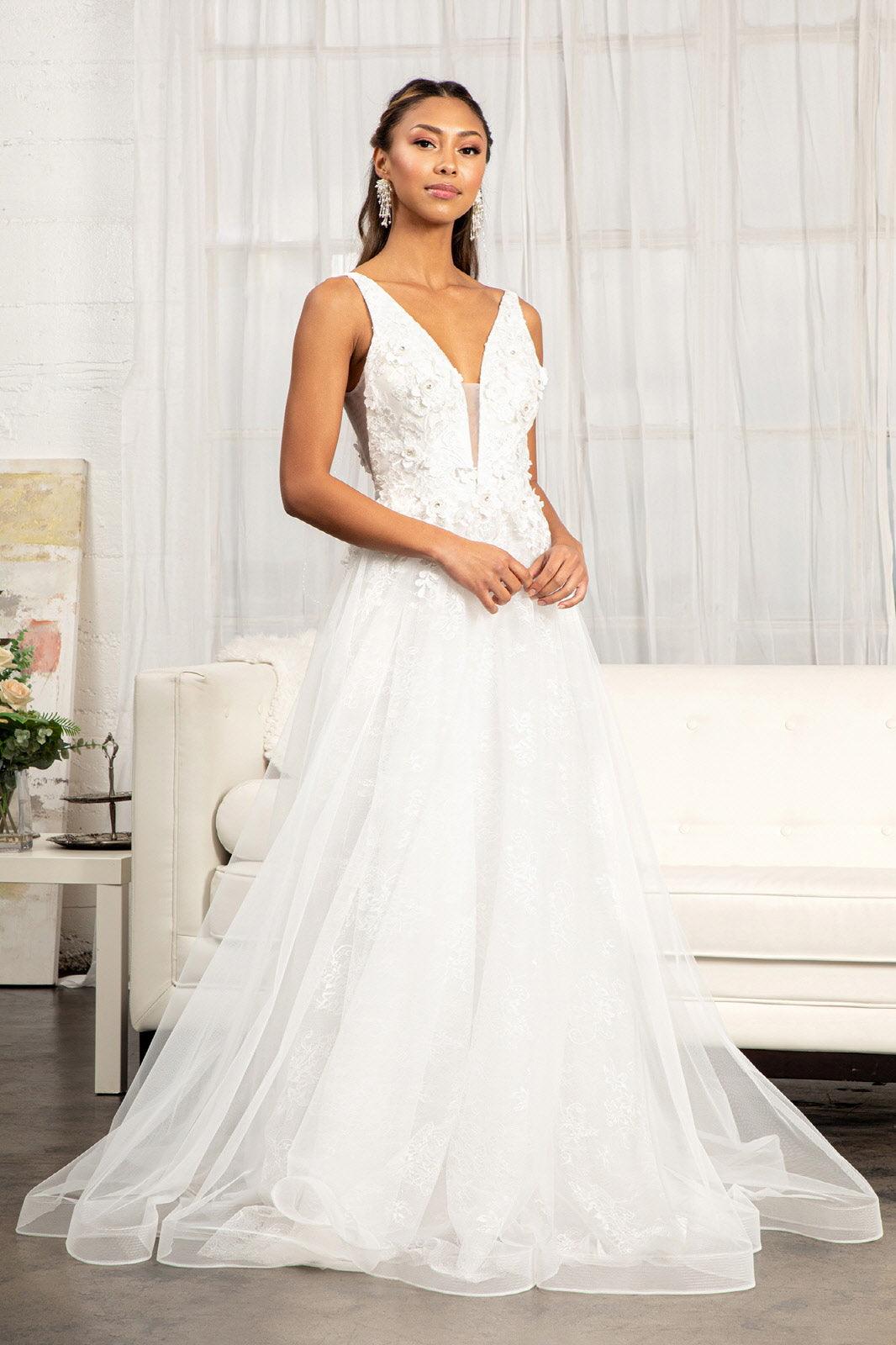 Long Sleeveless A Line Lace Mesh Prom Gown