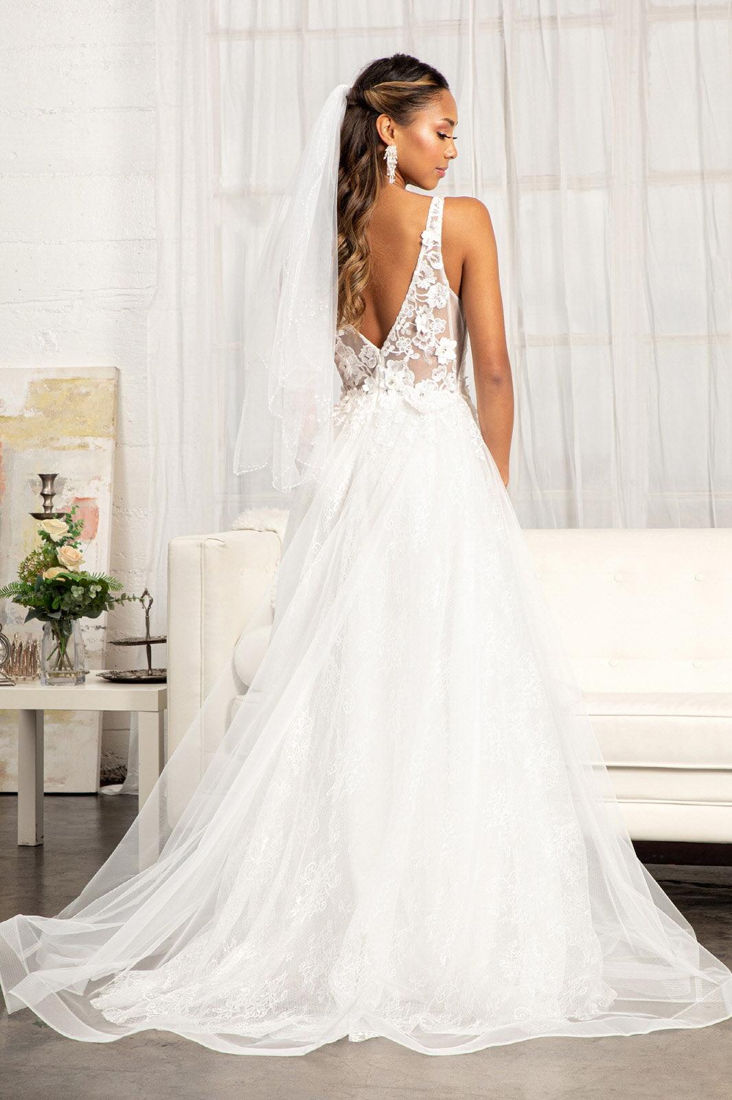 Long Sleeveless A Line Lace Mesh Prom Gown