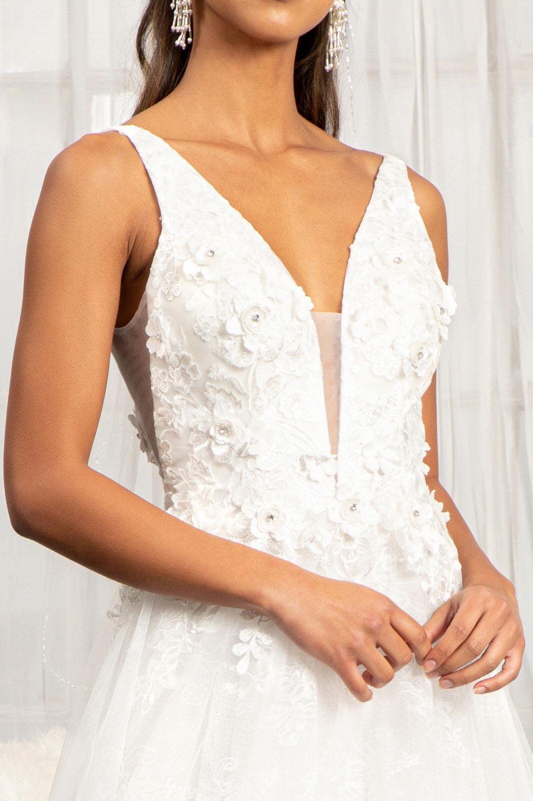 Long Sleeveless A Line Lace Mesh Prom Gown