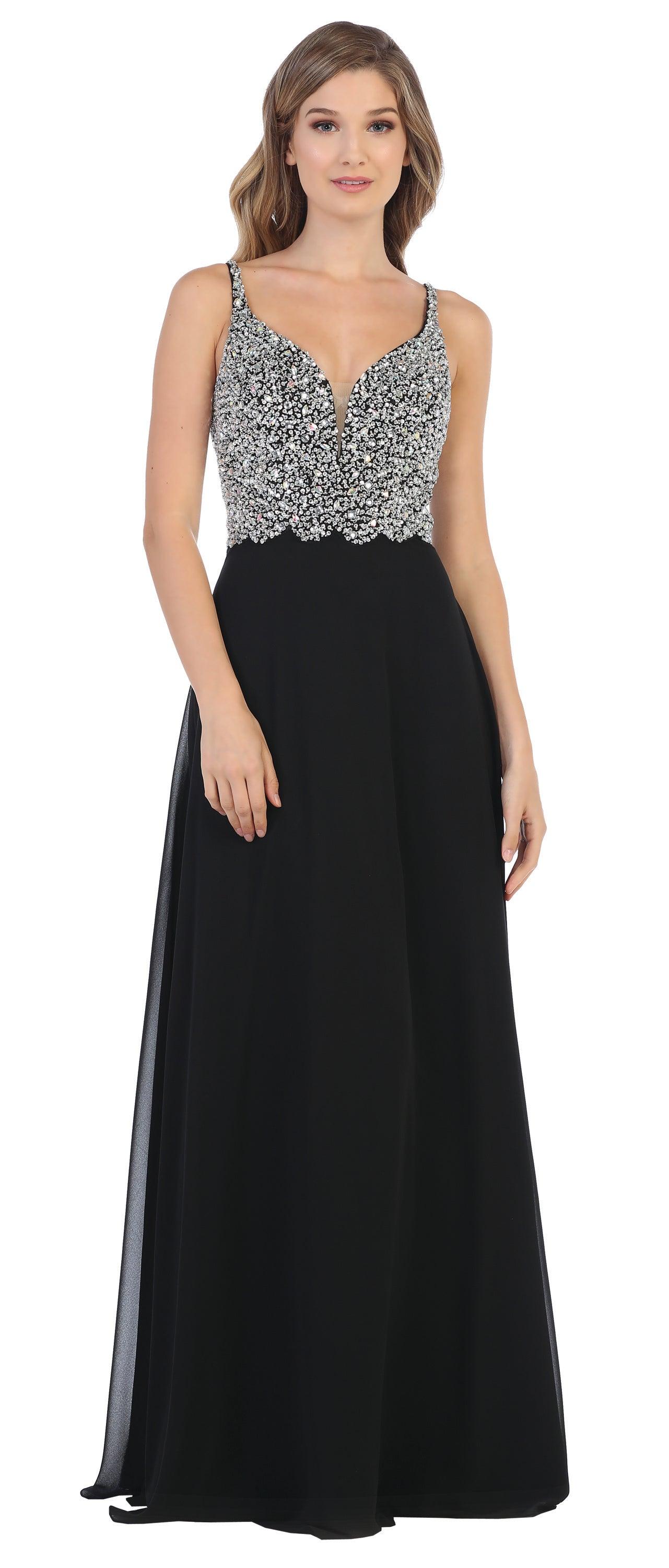 Long Sleeveless Formal Chiffon Dress