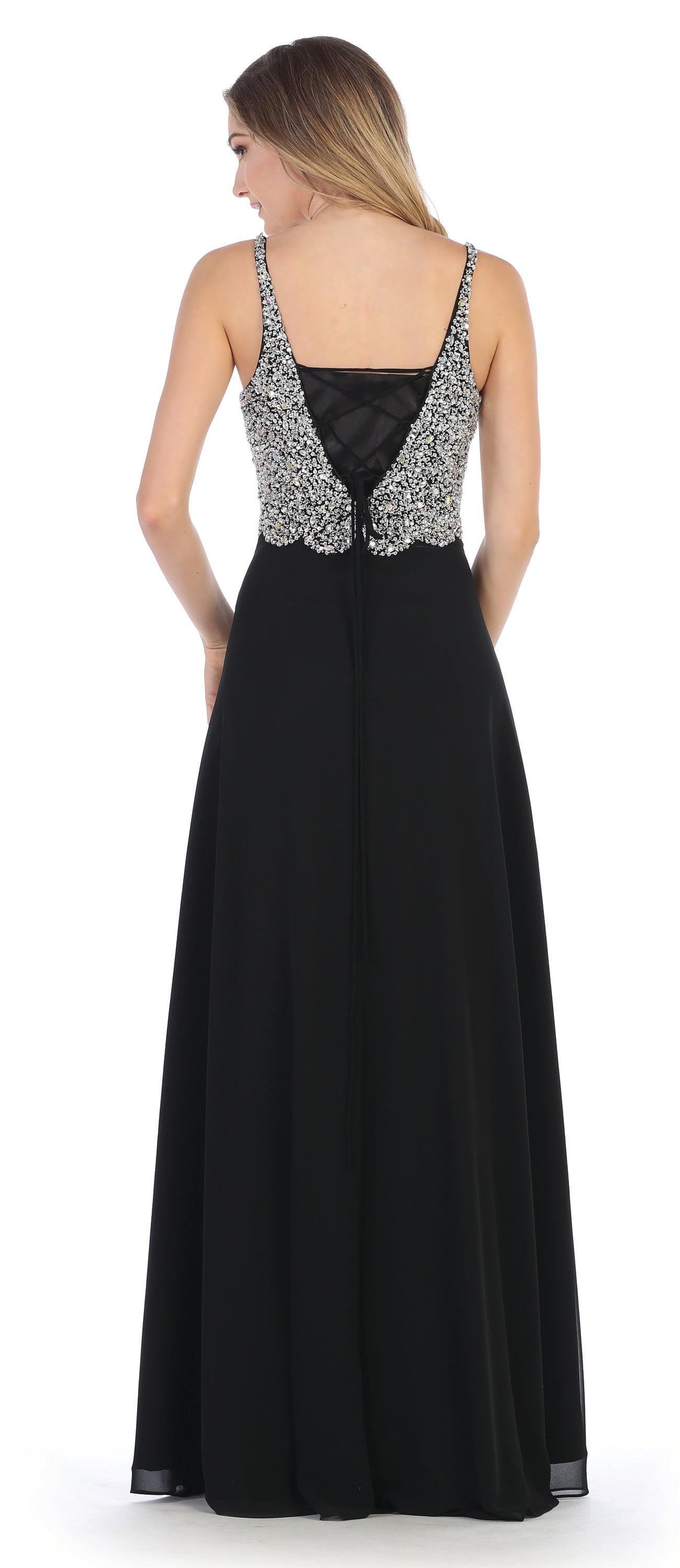 Long Sleeveless Formal Chiffon Dress