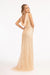 Long Sleeveless Formal Mermaid Mesh Prom Dress - The Dress Outlet