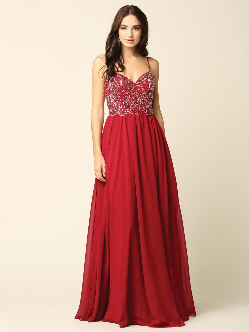 Chiffon Spaghetti Straps Pleated Formal Dresses