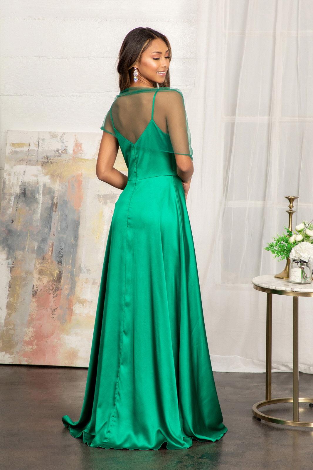 Long Spaghetti Strap Bridesmaid Dress
