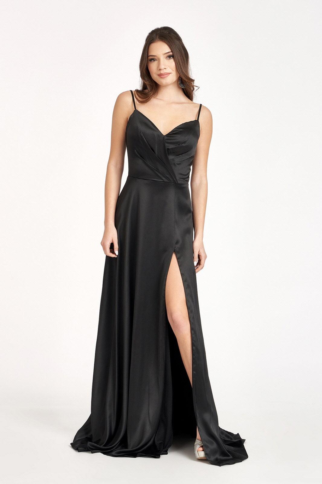 Long Spaghetti Strap Bridesmaid Dress - The Dress Outlet
