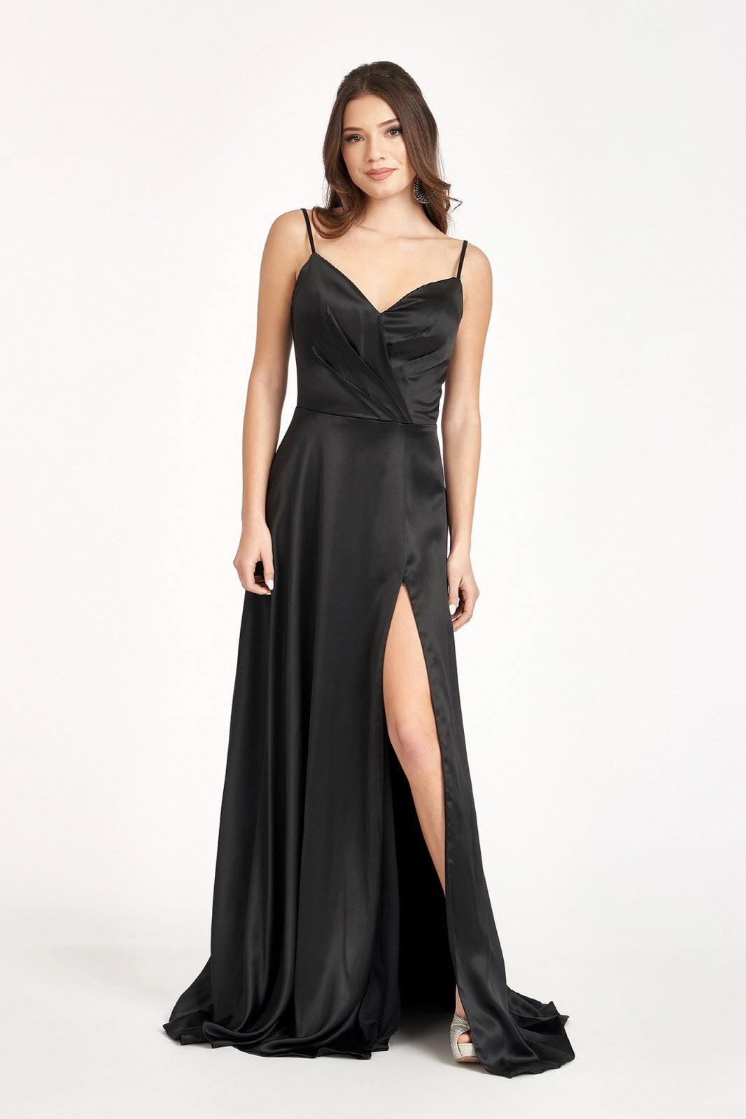 Long Spaghetti Strap Bridesmaid Dress