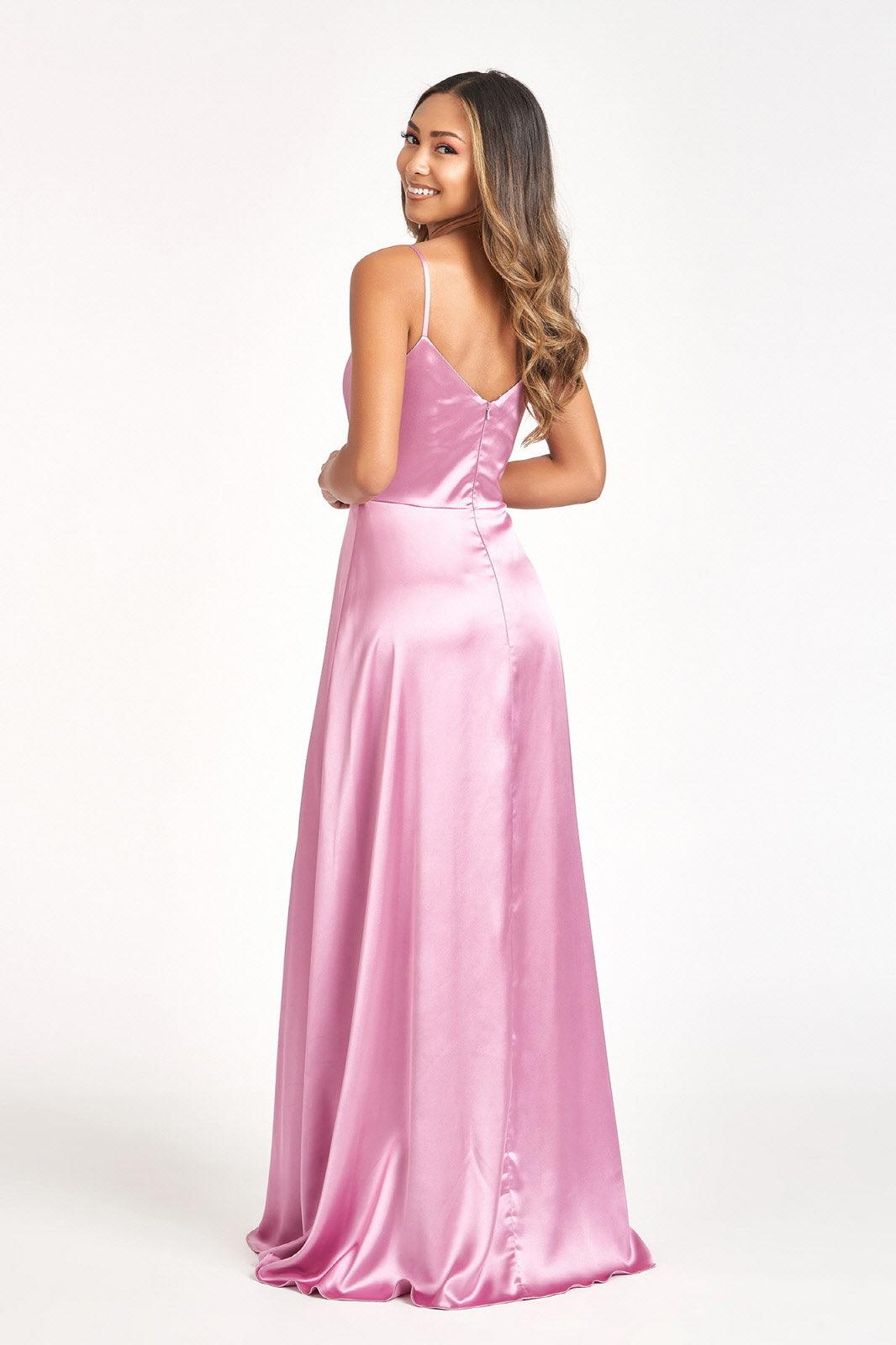 Long Spaghetti Strap Bridesmaid Dress