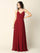 Long Spaghetti Strap Chiffon Wrap Bridesmaids Gown - The Dress Outlet