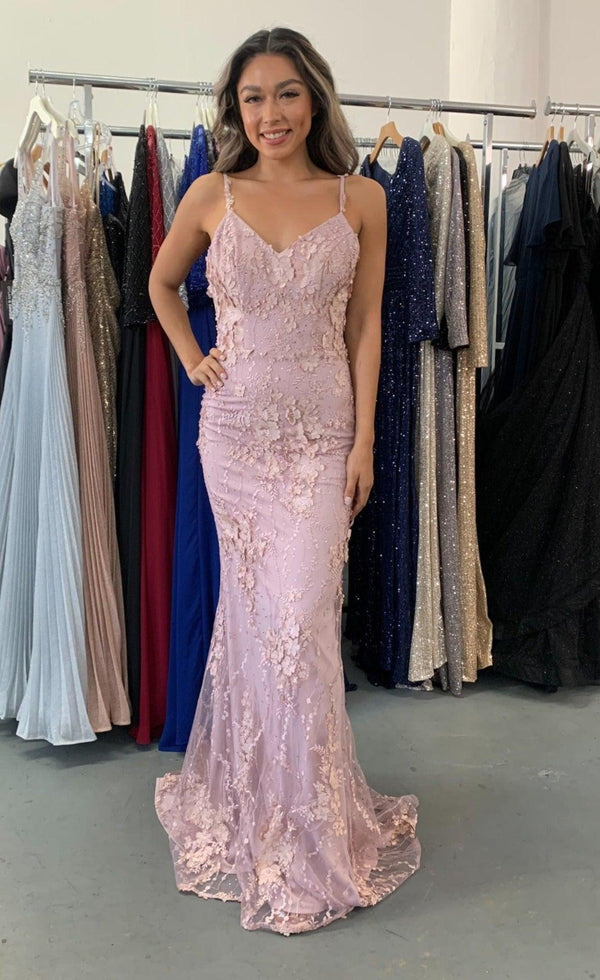 Long Spaghetti Strap Evening Dress Size 6