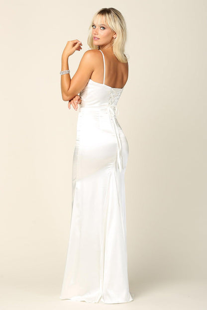 Long Spaghetti Strap Formal Dress Bridesmaids - The Dress Outlet